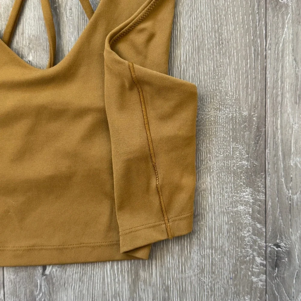 OFFLINE by Aerie Real Me Sports Bra Tank Top Women's M Mustard Yellow Gold